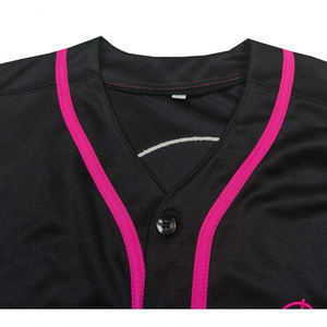 Camisetas de Béisbol al por Mayor con Botones Completos, Transpirables, Antibacterianas, de Secado Rápido, Ajuste Atlético, Personalizadas por Sublimación - Product Image 4