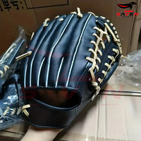 Layanan OEM ODM Kustom Sarung Tangan Bisbol Kulit Hitam Coklat Tali Pengikat Infield Pitcher Catchers Sarung Tangan Softball Peralatan Profesional