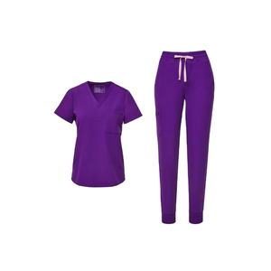 Uniforme Quirúrgico Elástico Morado de Alta Calidad, Transpirable, Personalizado, Traje Médico para Hospital - Product Image 4
