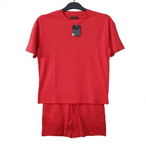 100% Cotton Bio Wash OEM Crew Neck Printed Tshirt Shorts Set Online Shopping Alibaba India Tirupur Mens Night Wear Shorts Set - Product Image 1