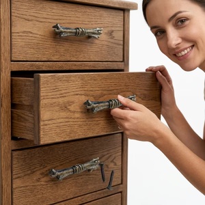 Poignée de meuble rustique industrielle en fonte, forme d'arbre rouillé, durable, pour commode et usage salle à manger - Product Image 2