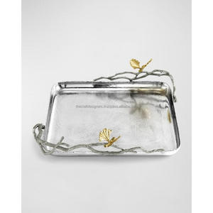 Bandejas de Servicio Metálicas, Juegos de Regalo, Suministros para Restaurantes, Bandejas Decorativas, Bandeja Rectangular Apta para Lavavajillas, para Servir Alimentos - Product Image 3