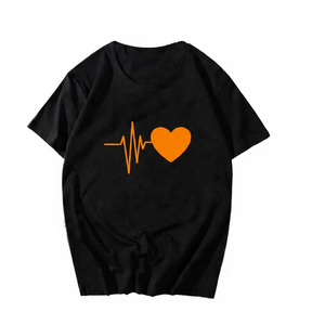 เสื้อยืดแขนสั้นผู้ชาย Heartbeat Pulse Line ทรงปกติ คอกลม ผ้าเจอร์ซีย์คอตตอน เป็นมิตรกับสิ่งแวดล้อม ระบายอากาศได้ดี แห้งเร็ว - Product Image 5