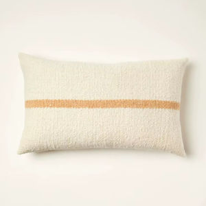 Designer Vintage Boho Rust Stripe Wool <b>Pillow</b> Cover Luxury Handwoven Decorative <b>Throw</b> <b>Pillow</b> by Indian Textiles H/L Pattern - Product Image 1