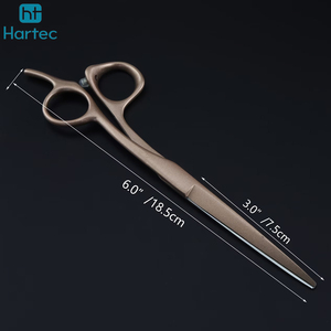 Ciseaux de coiffure professionnels dorés robustes pour droitiers avec lame à trou aveugle pour salon – Nouveauté à prix de gros - Product Image 4