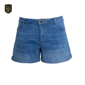 Shorts de Mezclilla para Mujer, Casuales, Elegantes, Transpirables, Ecológicos, Impermeables, Talla Grande, Cintura Alta, Vintage, con Botones, Lavado de Color, Premium - Product Image 2