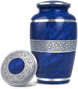 Luxury Crafted Adult Aluminum Memorial Cremation <b>Ashes</b> Urn Funeral <b>Keepsake</b> Container Designed With Artistic Smooth Surface - Product Image 3