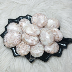 Vente en gros de haute qualité naturelle indonésienne Thomsonite pierre de palmier pierres précieuses artisanat cristal de guérison 45x35x15mm - Product Image 1