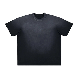 High Quality Custom Oversized T Shirts Vintage Acid Wash 100% Cotton New Summer Breathable T-Shirt For Mens Low Price - Product Image 3