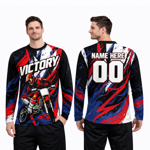 Jersey MX Profesional Personalizado, Camiseta de Carreras de Motocross, Manga Larga, para Enduro, ATV, Off-Road - Product Image 1