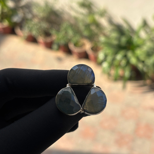 High Quality Trendy Handmade Fancy Labradorite <b>Statement</b> <b>Ring</b> for Women Sterling Silver Gemstone Fine Jewelry Wholesale Quantity - Product Image 1