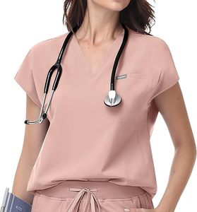 <b>Scrub</b> <b>Set</b> for Women - V-Neck <b>Scrub</b> Top & Wide-Leg Pants Medical Uniforms with Stretch Fabric, Multiple Pockets - Product Image 4