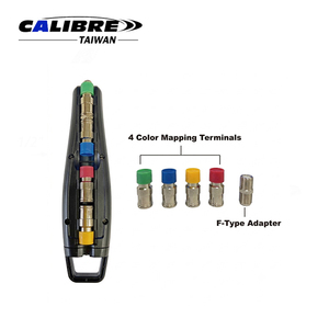 Probador de Cable Coaxial TAIWAN CALIBRE con Terminales de Mapeo de 4 Colores y Adaptador - Product Image 2