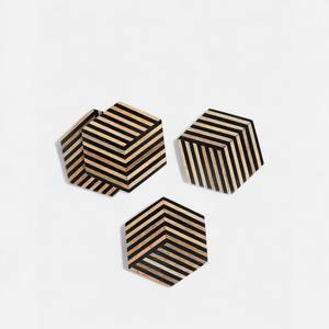 Sous-verre en résine écologique de haute qualité, épaisseur 3 mm, taille et couleur personnalisables, design moderne - Product Image 1