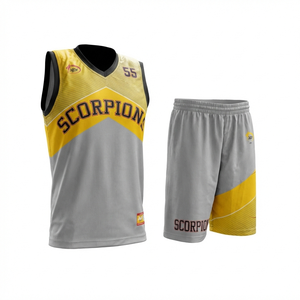 sublimated basketball uniform basketball team uniforms Reversible Design Plus Size Basketball Uniform Wholesale pakistan - Product Image 1