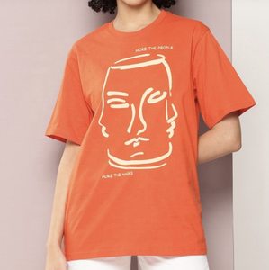 Camiseta de algodón 100% de gran tamaño con estampado para mujer, ropa de calle de verano, Top informal de moda de manga corta - Product Image 6