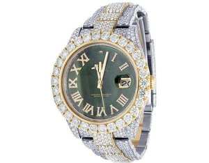 Reloj de Lujo para Hombre, con Moissanita, Cuarzo Analógico, Acero, 41MM, Resistente al Agua 3BAR, Estilo Hip Hop - Product Image 1