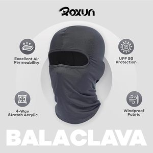White Balaclava Full Face Cover Breathable <b>Waterproof</b> Unisex Outdoor Hood for Adults 54-56CM - Product Image 3