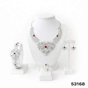 Collier élégant pour femme MOLL JEWELLERS en laiton plaqué or avec zircon naturel certifié par un tiers, design feuille tendance pour mariage - Product Image 5