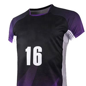 Ensemble de maillot de football sublimé noir pour homme, col en V, manches courtes, évacuation de l'humidité, coupe ajustée, imprimé géométrique, toutes saisons, vêtements pour adultes - Product Image 5
