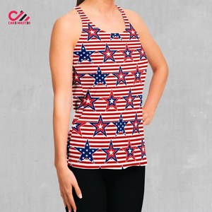 Custom Sublimation Print <b>Running</b> Vest Sublimated <b>Running</b> <b>Singlet</b> Women's Tank Top Hot Sale Custom Size Women's Tank Top - Product Image 3