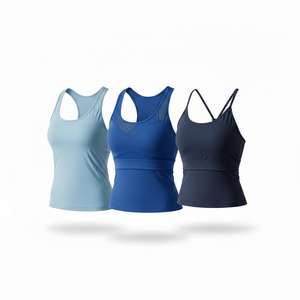 Leggings de Yoga de Alta Calidad con Cintura Elástica, Sujetador Incorporado, Diseño de Espalda Cruzada, Personalizables, de Nailon - Product Image 4