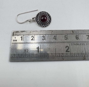 Hot Selling <b>Garnet</b> Gold Plated <b>Earring</b> Handmade Brass Round Gemstone <b>Earring</b> Fashion Statement Jewelry For Women - Product Image 2