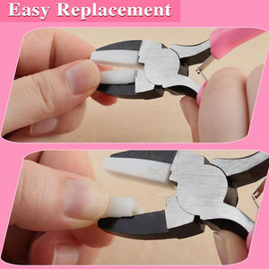 Alicates de Punta Plana para Joyería con 2 Puntas de Repuesto, Alicates de Mandíbula Suave de 5 Pulgadas - Product Image 3