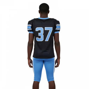 Uniformes de Fútbol Americano Personalizados de Talla Grande Unisex, 100% Poliéster, Nombre del Equipo, Número, Impresión Sublimada Completa, Servicio OEM ODM - Product Image 2