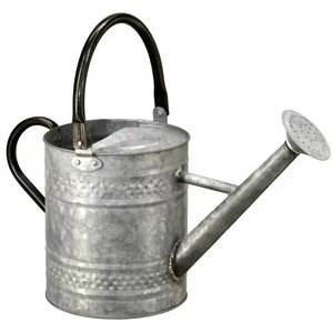Arrosoir en métal de style vintage, finition bleu foncé, pour plantes d'intérieur et d'extérieur, également utilisable comme pot de fleurs décoratif. - Product Image 2