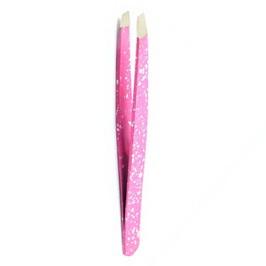 Professional Stainless Steel Pink Eyebrow Tweezers Hair <b>Remover</b> Slant Tip Brow Trimmer Women Beauty Facial Grooming <b>Tool</b> Precise - Product Image 4