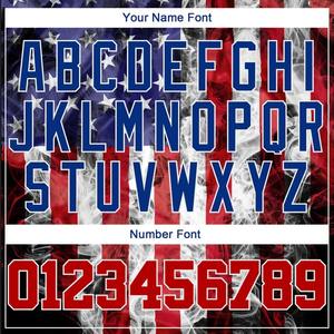 Camiseta de Fútbol Personalizada con la Bandera Americana Blanca y Roja, Uniforme de Equipo Sublimado, Transpirable, de Poliéster - Product Image 6