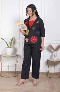 Conjunto de Kurta/Kurti de Algodón Estampado de Estilo Vintage de Secado Rápido para Bebés/Niños Pequeños, Unisex, para Invierno/Verano, de Kingsa Textile - Product Image 3