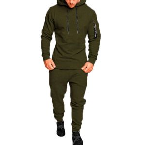 Conjuntos Deportivos Casuales Transpirables de Invierno para Hombre, Tallas Grandes, con Logotipo Personalizado, 16 Colores, Sudadera con Capucha y Pantalones de Felpa - Product Image 3