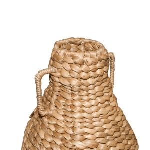 Eco Friendly Handwoven Wicker Water <b>Hyacinth</b> <b>Vase</b> With Handles Natural Handmade Decorative <b>Vase</b> For Wholesale Bulk Buyers - Product Image 2