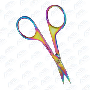 Ciseaux à cuticules à pointe aiguisée, outil de beauté pour pédicure et soins personnels, double face arc-en-ciel professionnel - Product Image 2
