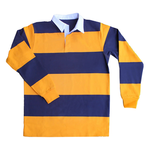 Hot Selling Men's Rugby Polo Shirts Customized Size Turn Collar Full Sleeve Breathable Men's Rugby Training Shirts - Product Image 2