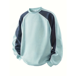 เสื้อสเวตเชิ้ตแขนยาวทรงโอเวอร์ไซส์ คอวี แขนเสื้อแบบแร็กแลน สีพื้น ผ้าถัก ระบายอากาศได้ดี สวมใส่สบาย เหมาะสำหรับฤดูใบไม้ร่วง - Product Image 1