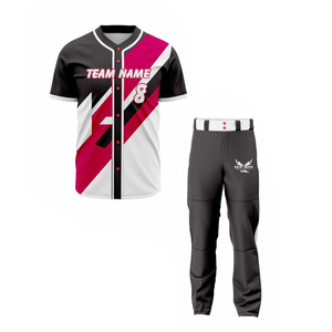 Conjunto de Uniforme de Béisbol Personalizado y Económico, Jersey y Pantalones Sublimados, Nombre del Equipo Impreso, Secado Rápido, Corte Regular, Todas las Temporadas, Unisex, Adulto, Económico - Product Image 1