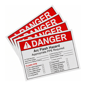 Brady Arc Flash Label <b>Heat</b>-<b>Resistant</b> Durable <b>Adhesive</b> Safety Marking for Electrical Equipment - Product Image 3