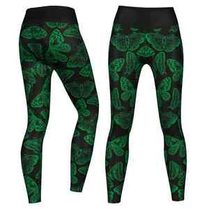 Leggings de yoga de cintura alta con logotipo personalizado para mujer, sin costuras, informales, para fitness, tallas grandes, con impresión por sublimación. - Product Image 6