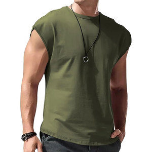 เสื้อกล้ามแขนกุดผู้ชาย คอกลม สีพื้น ทรงหลวม เสื้อยืดลำลองสำหรับออกกำลังกายในฤดูร้อน น้ำหนักเบา - Product Image 3