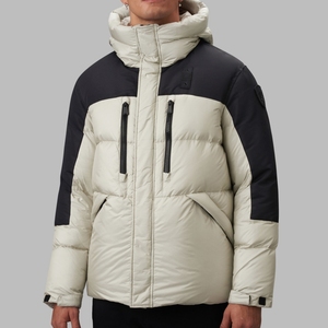 เสื้อแจ็คเก็ตพัฟเฟอร์ลำลองสำหรับผู้ชายสำหรับฤดูหนาว มีฮู้ด สีพื้น ปิดด้วยซิป ไซส์ใหญ่ เสื้อโค้ทอุ่นสำหรับกิจกรรมกลางแจ้ง CP-MPJ-05 - Product Image 5