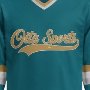 Camiseta Deportiva de Hockey sobre Hielo Sublimada en Color Verde Azulado para Hombre, Cuello en V, Rayas, Poliéster, Ropa de Equipo, Entrenamiento, Rendimiento - Product Image 5