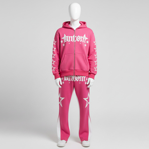 Conjunto de Sudadera con Capucha y Pantalones Deportivos de Algodón 100% Pesado con Logotipo Personalizado DTG 2026, Cierre con Cordón, Venta al Por Mayor - Product Image 2