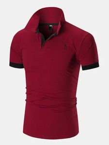 เสื้อโปโลชายสีพื้น แขนสั้น แขนตัดสี คอปก สำหรับกอล์ฟ สกรีนโลโก้ได้ ใส่ลำลอง - Product Image 1