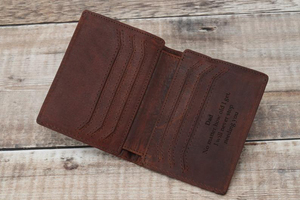 Cartera de Cuero Vacuno Auténtico al por Mayor para Hombre, Estilo Vintage, Gran Capacidad, Bifold, OEM, Personalizada, de Alta Gama, de Cuero Genuino Real - Product Image 4