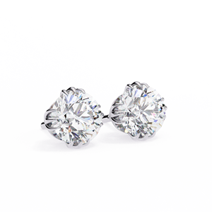 Classic <b>Tops</b> Round Cut E VS 1ct Each Lab Grown Diamond 14K Gold IGI Certified <b>Earring</b> <b>Tops</b> for Gift Party & Anniversary - Product Image 3