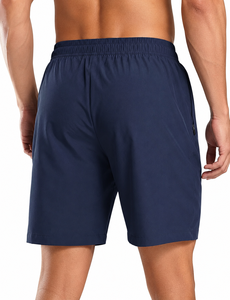 <b>Men</b> Performance Training <b>Shorts</b> with Secure Zipper Pocket, Lightweight <b>Quick</b>-<b>Dry</b> Stretch Fabric, Elastic Drawstring Waistband - Product Image 3