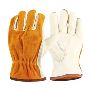 Guantes de Seguridad Industriales de Cuero Vacuno, Guantes de Conducción Cómodos con Textura para Conductores de Camiones y Trabajos de Soldadura - Product Image 1